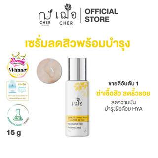 CHER Acne Oil Control T-zone (Oil Free) เฌอ เซรั่มไฮยาลดสิว 15 g