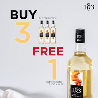 [ซื้อ 3 แถม 1]*หมดอายุ 09/23*1883 น้ำเชื่อมกลิ่นบัตเตอร์สก็อต 1000 มล.(1883 BUTTERSCOTCH SYRUP 1000 ml.)