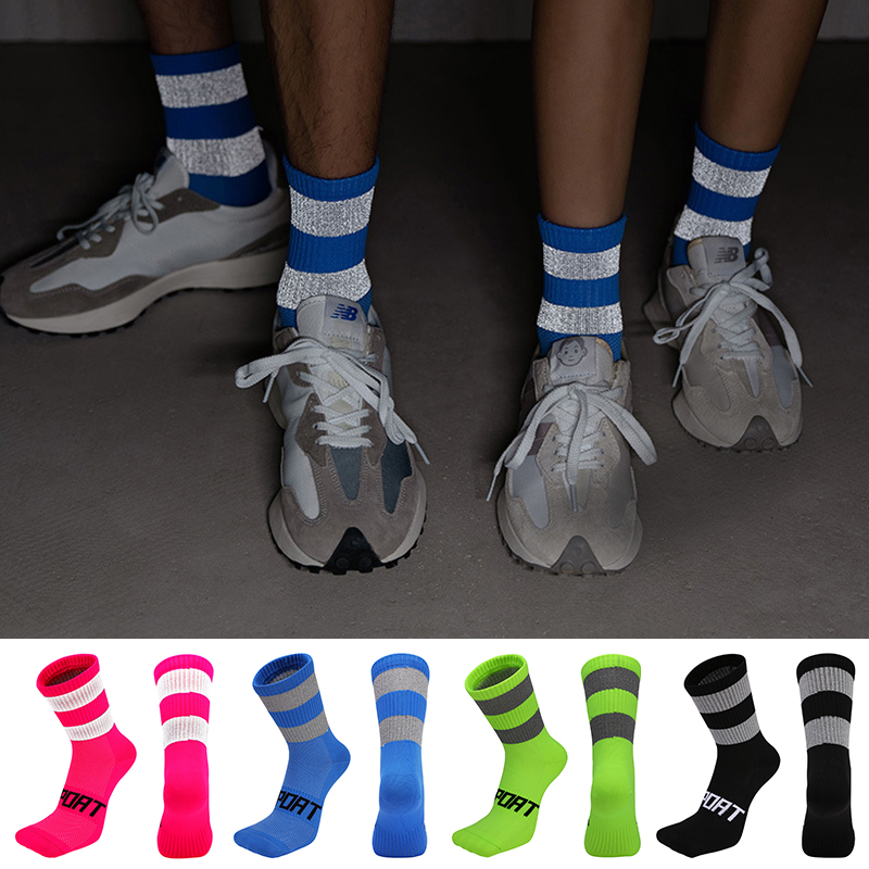 mvp sport ถุงเท้าปั่นจักรยานสะท้อนแสง ถุงเท้าออกกำลังกาย