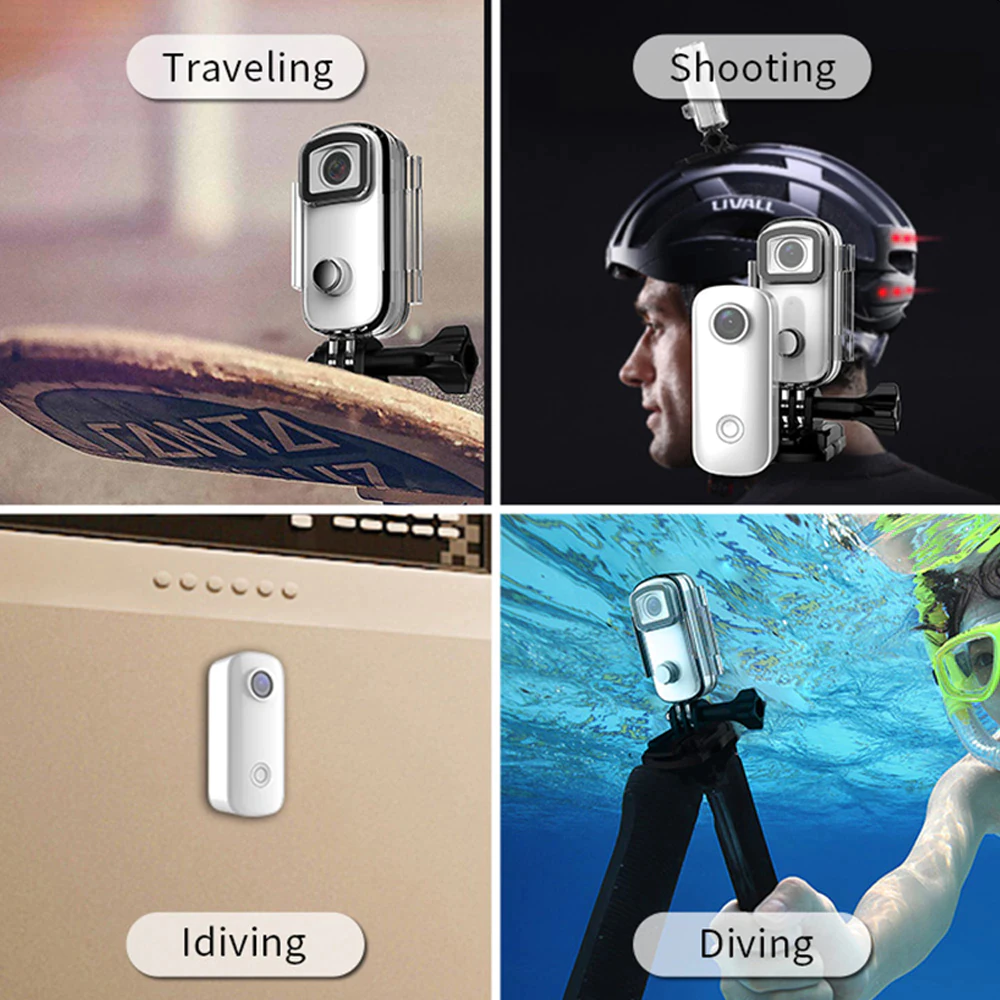 SJCAM C100 2K / C100+ 4K  Action Camera กล้องกันน้ำ กล้องติดหมวก มีระบบกันสั่น (รับประกัน 1ปี) thumbnail 4