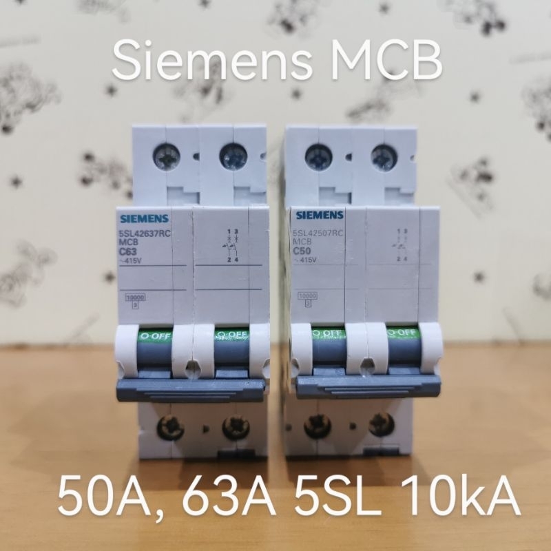 Siemens MCB 2P 50A 63A 10kA 220V <ใหม่>