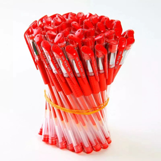 ปากกา หมึกเจลสีแดง 0.5 mm. จำนวน 1 โหล 12 ด้าม สีแดง เปลี่ยนไส้ได้ ของดีราคาถูกมาก ราคา 59 บาทเท่านััน