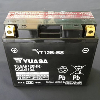 แบตเตอรี่มอเตอร์ไซค์ YUASA  YT12B-BS(12V 10Ah)