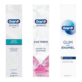 ￼Oral-B Toothpaste 3DWhite Fast White, Fresh Breath, Gum and Enamel 160 G. ยาสีฟันออรัลบี 160 กรัม