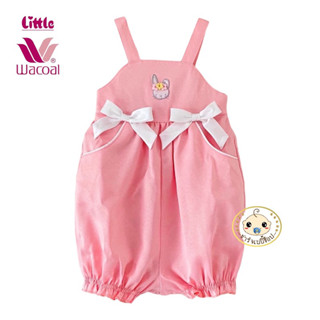 Little Wacoal ชุดจั้มสูทปักหน้ากระต่ายน้อยน่ารัก แต่งโบว์ด้านหน้า Size 90