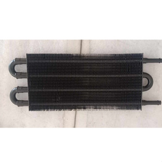 ออยล์คูลเลอร์ 4 แถว สำหรับรถยนต์ มอเตอร์ไซด์ 4 Row Transmission Engine Oil Cooler Kit Universal Aluminum ครีบมีดำหนิ