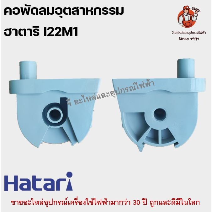 คอพัดลมอุตสาหกรรมฮาตาริแท้ ฟรีเนค I22M1 ขนาด 22-25 นิ้วสีเทา Hatari อะไหล่พัดลม ราคา ถูกที่สุด ดีลบีเคเค