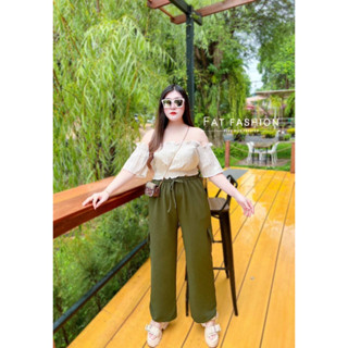 🔥Plussize🔥กางเกงคนอ้วน🔥Waist (เอว) :  36-50”    Hip (สะโพก) : 50”