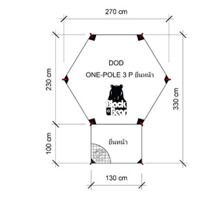 ONE POLE 3P DOD กราวชีท ตรงรุ่น ผ้าใบรองเต็นท์