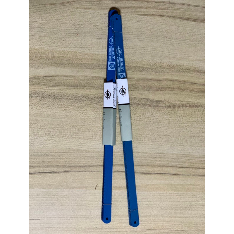 ใบเลื่อย SBY ตัดเหล็ก ตัดPVC และเลื่อยไม้  12” อบสีฟ้า อย่างดี 1มัด(12ใบ) ตรานกนางแอ่น