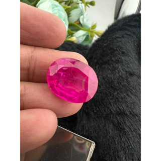 lab pinkmRuby corundum 20 carats 14x18mm hardness mohs scale 9 quantity 1 pieces