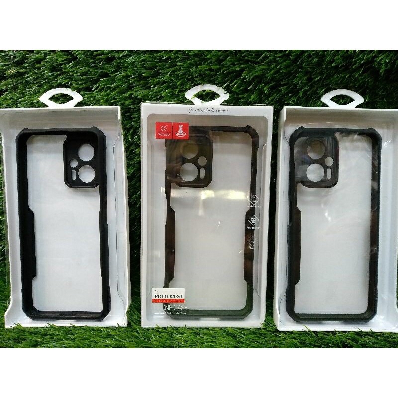 ((พร้อมส่ง)) เคสXUNDDแท้ % POCO X4 GT X4pro 5Gเคสแบบกันกะแทกหลังใส ขอบข้างสีดำนิ่ม