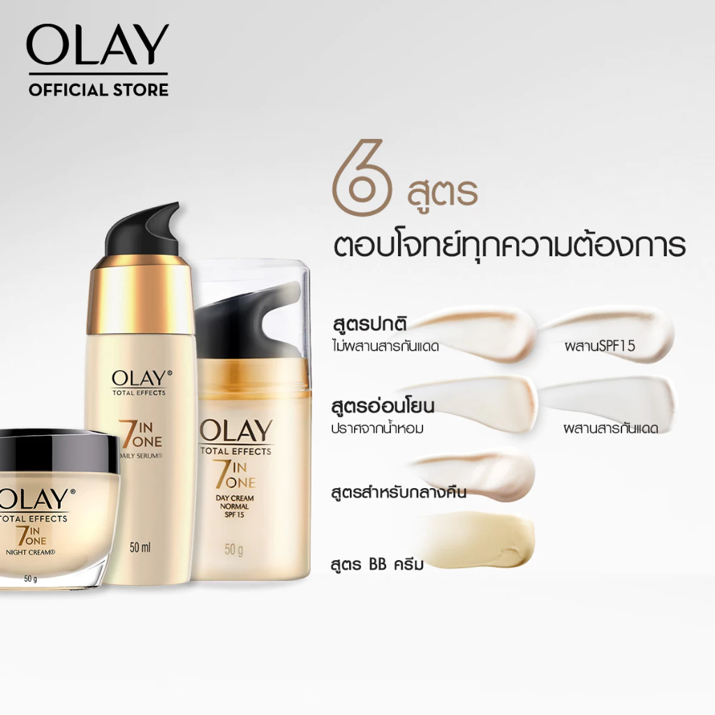 OLAY โอเลย์ Total Effects 7in1 เดย์ครีม50g+ไนท์ครีม50g+เซรั่ม50ml|Day+Night+Serum สกินแคร์ลดเลือนริ้วรอย niacinamide thumbnail 6