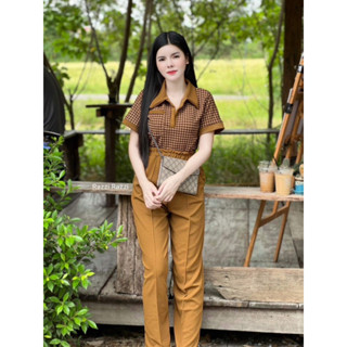 🧋So fashion shop🧋เซตคอปกแขนสั้นขายาว