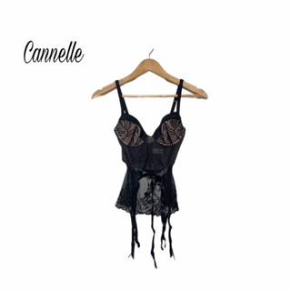 Cannelle Sexy Bodysuit  บอดี้สูทสุดเซ็กซี่ของใหม่ ครึ่งตัว ลูกไม้ซีทรูมีสายเกี่ยวถุงน่องหลังเว้า