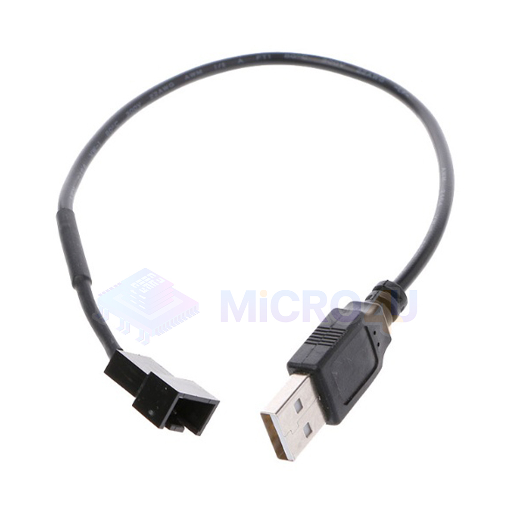 สายแปลงพัดลมเคส 2/3/4 Pin เป็นพอร์ต USB 2.0 5V PWM 22AWG อะแดปเตอร์แปลงสายพัดลมเคสคอมและไฟ LED - รูปที่ 2