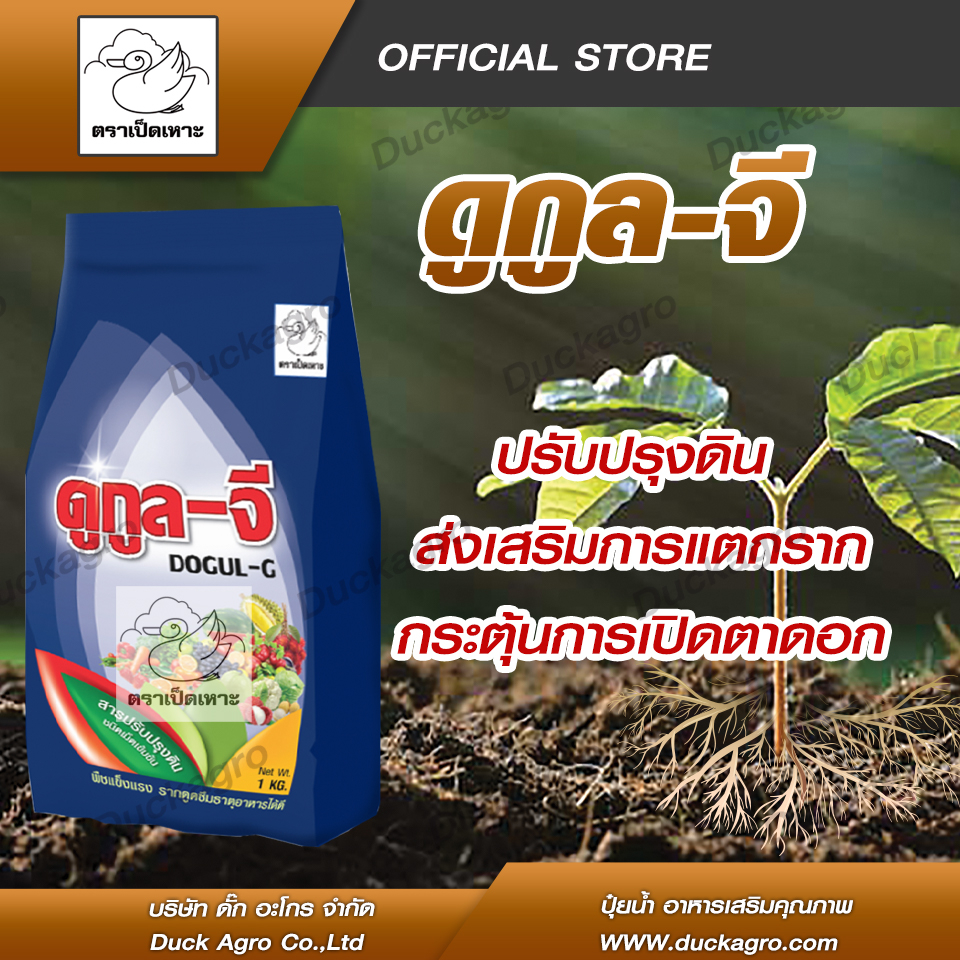 ดูกูล-จี  ตราเป็ดเหาะ สารปรับปรุงดินชนิดเม็ดเข้มข้น ส่งเสริมการแตกราก กระตุ้นการเปิดตาดอก ขนาด 6kg