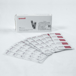 แถบทดสอบน้ำตาล แผ่นวัดน้ำตาล (Test strip) Yuwell