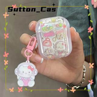 ❤️ส่งของขวัญ❤️ เคสแอร์พอด 1 2 HelloKitty การ์ตูน ความนิยม เคส AirPods 3 pro สาวน่ารักหัวใจ case for AirPod Pro2 AirPods