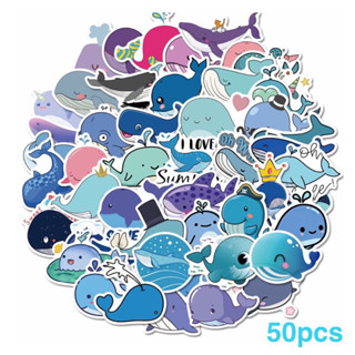 Sticker สติ๊กเกอร์ ปลาวาฬ 425 เบบี้ชาร์ค 50ชิ้น น้องน่ารักมาก ปลา ฉลาม เบบี้ ชาค ชาร์ค ปลาฉลาม การ์ตูน baby shark เด็ก