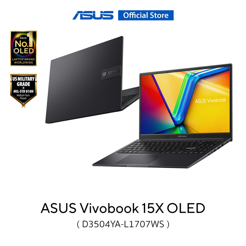 ASUS Vivobook 15X OLED (D3504YA-L1707WS), thin and light laptop, 15.6 inch Full HD (1920x1080), OLED