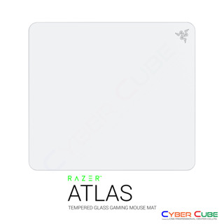 Razer Atlas Tempered Glass Gaming Mouse Mat - Large 450 x 400(mm) White แผ่นรองเมาส์ ( เม้าส์แพด ) ของแท้ศูนย์ SYNNEX