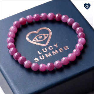 LUCY SUMMER กำไลข้อมือหินแท้ Ruby Premium AAAAAAA  กำไลข้อมือหินแท้ ทับทิม ขนาด 7 มม.