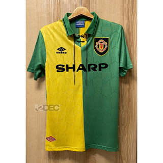 Retro เสื้อฟุตบอลย้อนยุค แมนยู ปี1992  อัดชื่อนักเตะ CANTONA