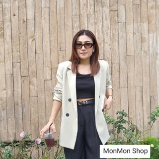 ~MONMONSHOP😍MON6853～ 🩵NEW BLAZER🧡 เบลเซอร์ทรง oversize ทรงสวยมากก ใครที่รออยู่ สั่งได้เลยนะคะ พร้อมส่งค่ะ