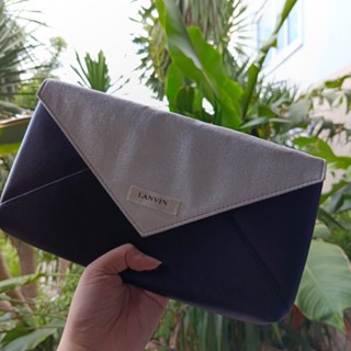 Lanvin clutch ลองแวง กระเป๋าครัช กระเป๋าออกงาน กระเป๋าถือ มือสอง