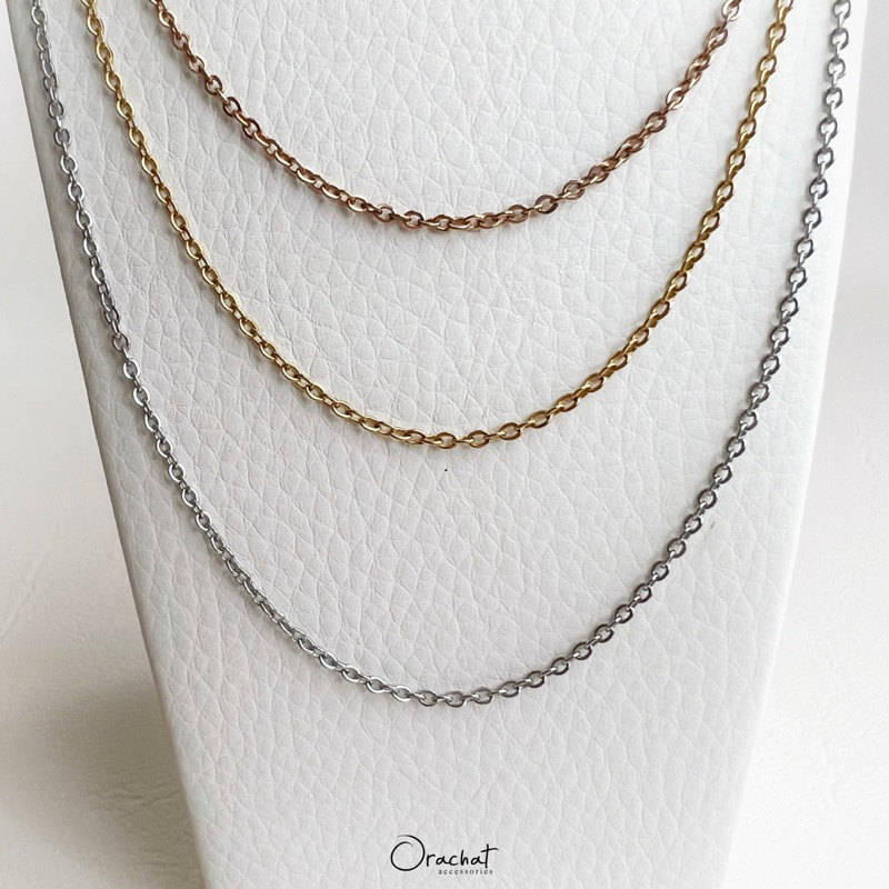 Orachat | Classy 14k necklace. (สร้อยคอตัวเรือนสแตนเลส)