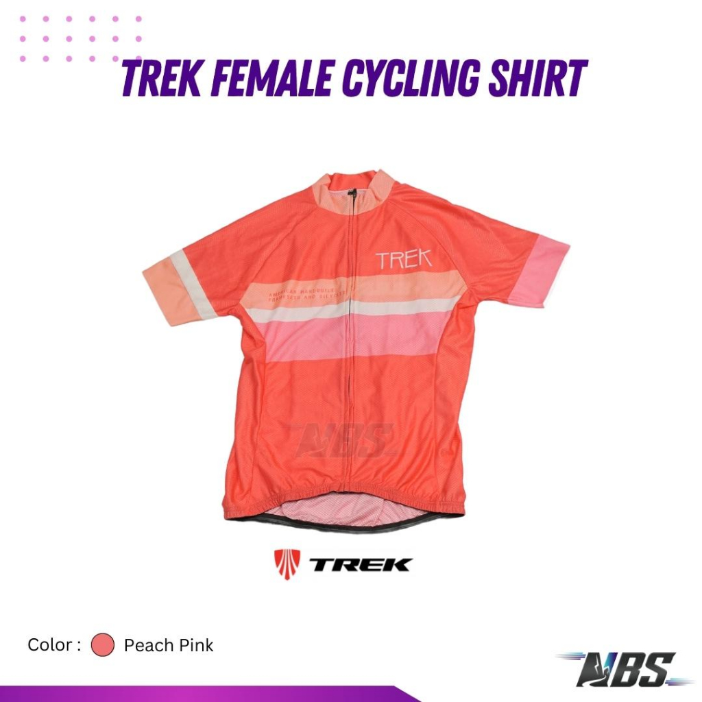 เสื้อปั่นจักรยาน Trek Cycling Shirt สี Peach Pink