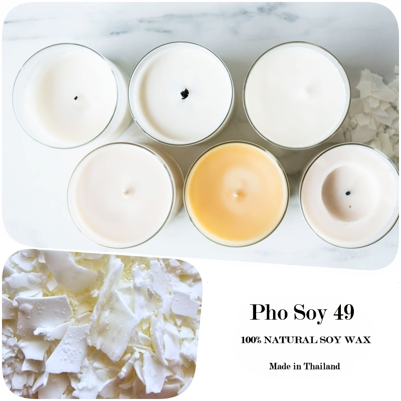 PHO SOY 49 ไขถั่วเหลือง ไขถั่วเหลือง ซอยแว็กซ์ Soy Wax Natural wax ไขถั่วเหลือง 500กรัม ทำเทียนหอม เทียนอโรม่า