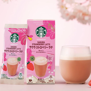 Starbucks Cherry Blossom Strawberry Latte กาแฟผงสำเร็จรูปสตาร์บัคส์ น้ำหนัก 96 กรัม
