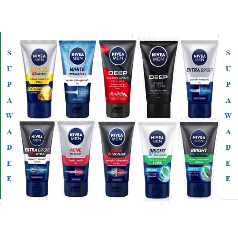 ของแท้ 100% นีเวีย โฟมล้างหน้า ผู้ชาย Nivea Men 50/100/150 กรัม หมดอายุปี 2026