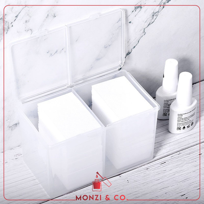 พร้อมส่งทุกวัน กล่องสำลี กล่องใส่สำลี กล่องเก็บสำลี เปิดได้ 2 ช่อง  2 Grids Cotton Pads Swabs Container