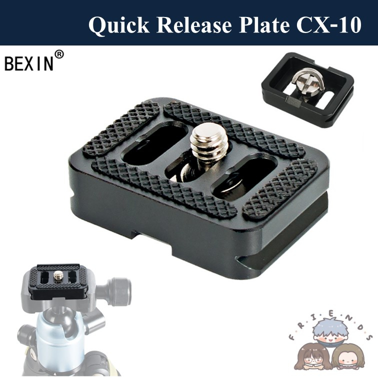 QUICK RELEASE PLATE CX-10 สำหรับขาตั้งกล้อง SIRUI มาตรฐาน Arca Swiss ( Quick release plate CX10 / TY10 )