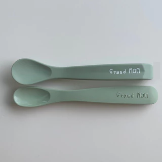 ช้อนซิลิโคน 6m+ foodie's start spoon ช้อนป้อนข้าวเด็ก 🥄 grandmom (แกรนด์มัม)