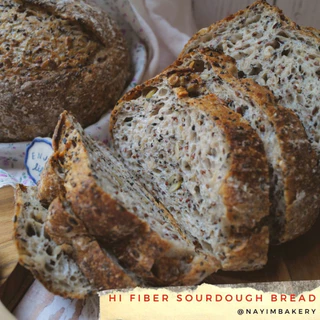 Nayimbakery Hi Fiber Sourdough ขนมปังซาวโด ธัญพืชไฟเบอร์สูง 7 ชนิด ขนาด 430 g.
