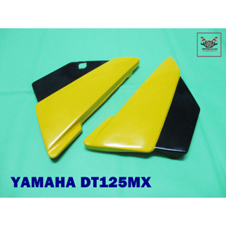 YAMAHA DT125MX MONO SHOCK SIDE COVER SET (LH&amp;RH) “YELLOW” &amp; ”BLACK”  // ฝากระเป๋าข้าง สีเหลือง-ดำ สินค้าคุณภาพดี