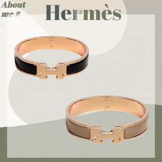 ⚡[พร้อมส่ง] Hermes Clic H สร้อยข้อมือ Rose Gold Black Brown ผู้หญิง Men