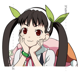 Hachikuji Anime Sticker 2 PCS ฮาจิคุจิ สติ๊กเกอร์ 2 แผ่น Mayoi Hachikuji Bakemonogatari