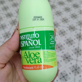 หมดอายุปี 2028 Instituto Espanol Aloe Vera Deodorant Roll-on 75ml.เเพ็คเกจใหม่