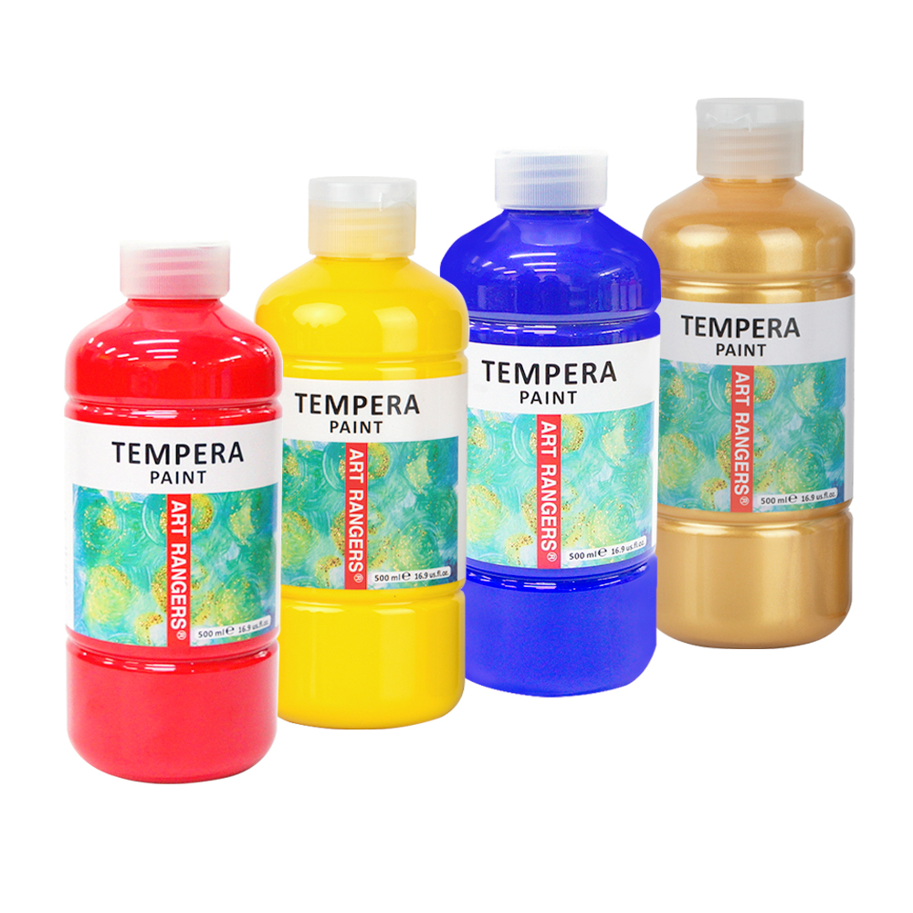 ART RANGERS สีเทมเพอร่า สีน้ำ สีโปสเตอร์ สำหรับเด็ก ล้างออกง่ายปลอดสารพิษ TEMPERA PAINT 500 ml