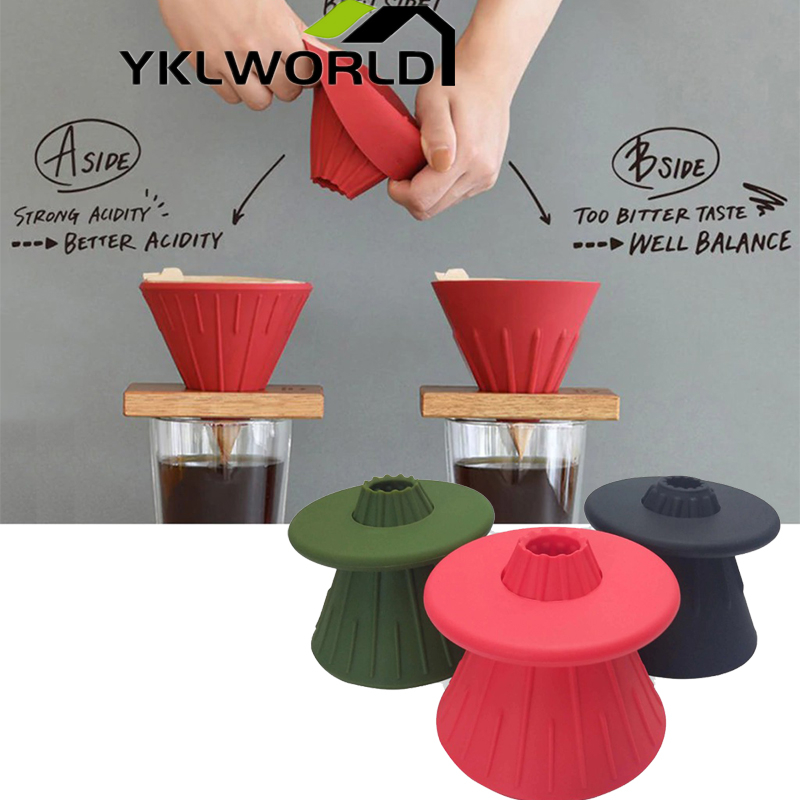 YKLWORLD ดริปเปอร์กาแฟซิลิโคน Silicone Dripper ดริปเปอร์ ดริปกาแฟ ที่กรองดริปกาแฟ ที่กรองกาแฟดริปแบบพกพา