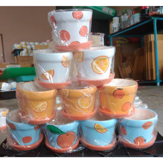 กระถางปลูก เซรามิกดินเผา 3.5-3.8 นิ้ว แบบกลม แบบหัวใจ แบบดาวพร้อมจานรอง (สินค้าพร้อมส่งผลิตในไทย)