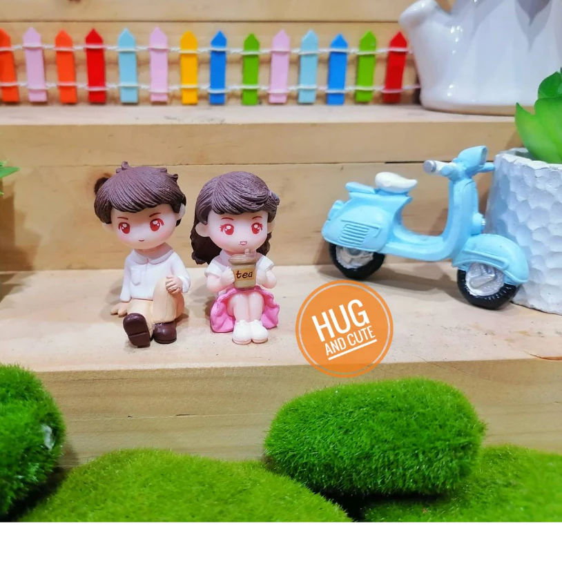 โมเดลรถเวสป้าสีฟ้า สำหรับตกแต่งบ้านและสวน thumbnail 6