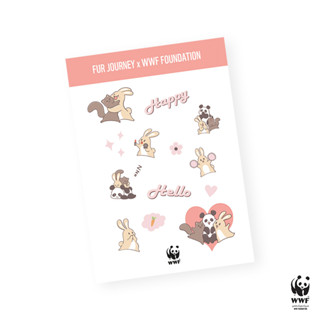 สติกเกอร์ไดคัท ชุด FUR JOURNEY x WWF Foundation