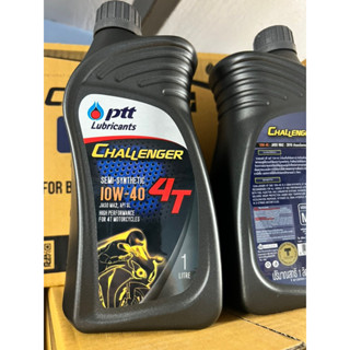 น้ำมันเครื่อง มอเตอร์ไซส์ ปตท ptt challenger 4T 10w-40 ขนาด 1 ลิตร