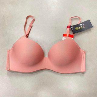 Wacoal Mood Travel Bra บราไร้โครง 3/4 cup รุ่น #MM1243 สีส้มอ่อน(TO)